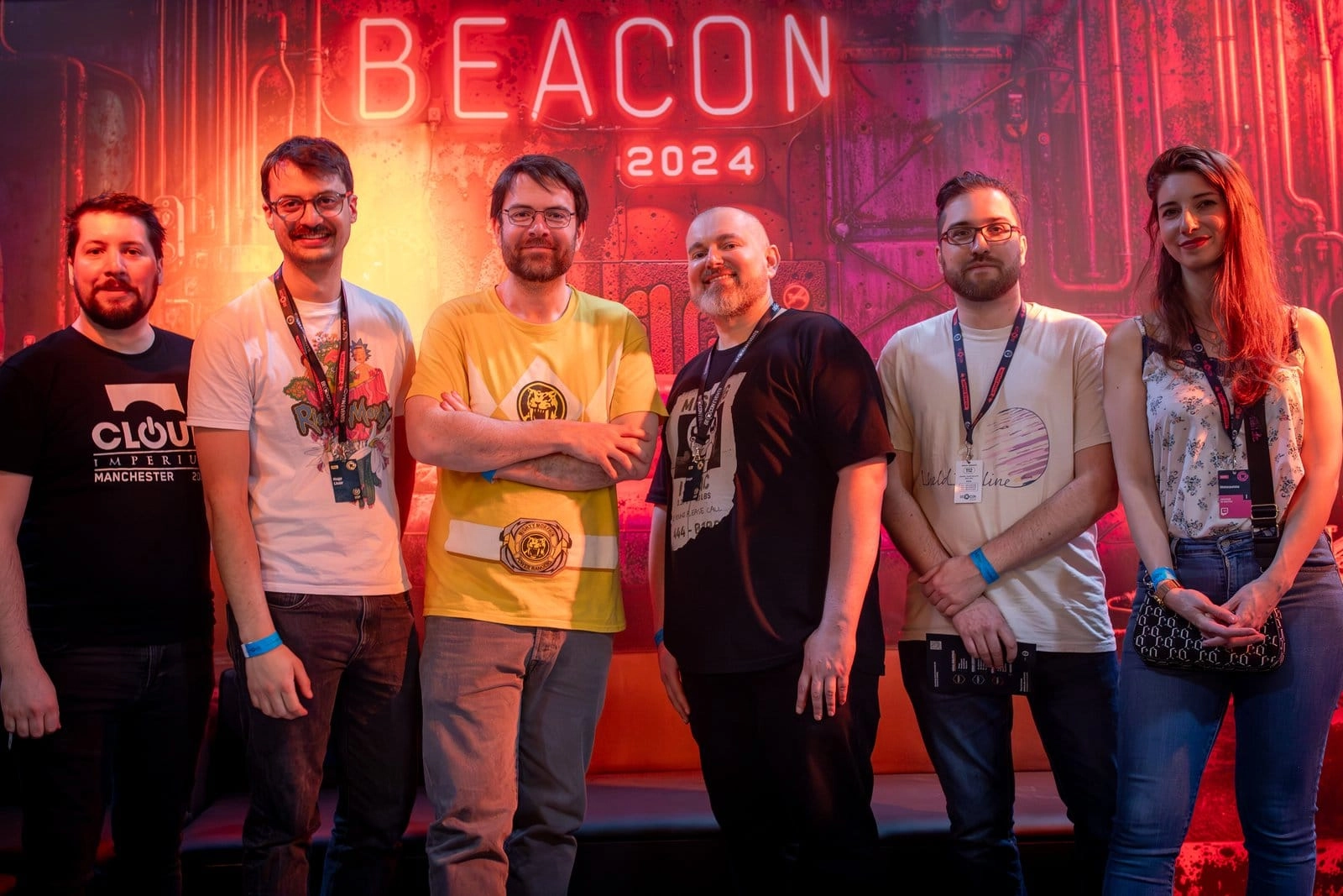 Groupe de personnes à un événement